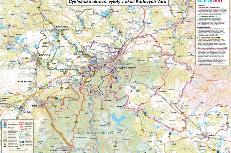 Nové cyklomapy - Karlových Varů a okolí Karlových Varů s doporučenými cyklovýlety - aktualizace k září 2018